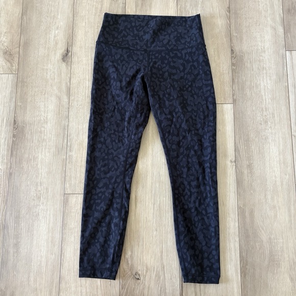 lululemon athletica Pants - Lululemon Wunder Under High Rise Leggings Black Camo Luxtreme Size 8